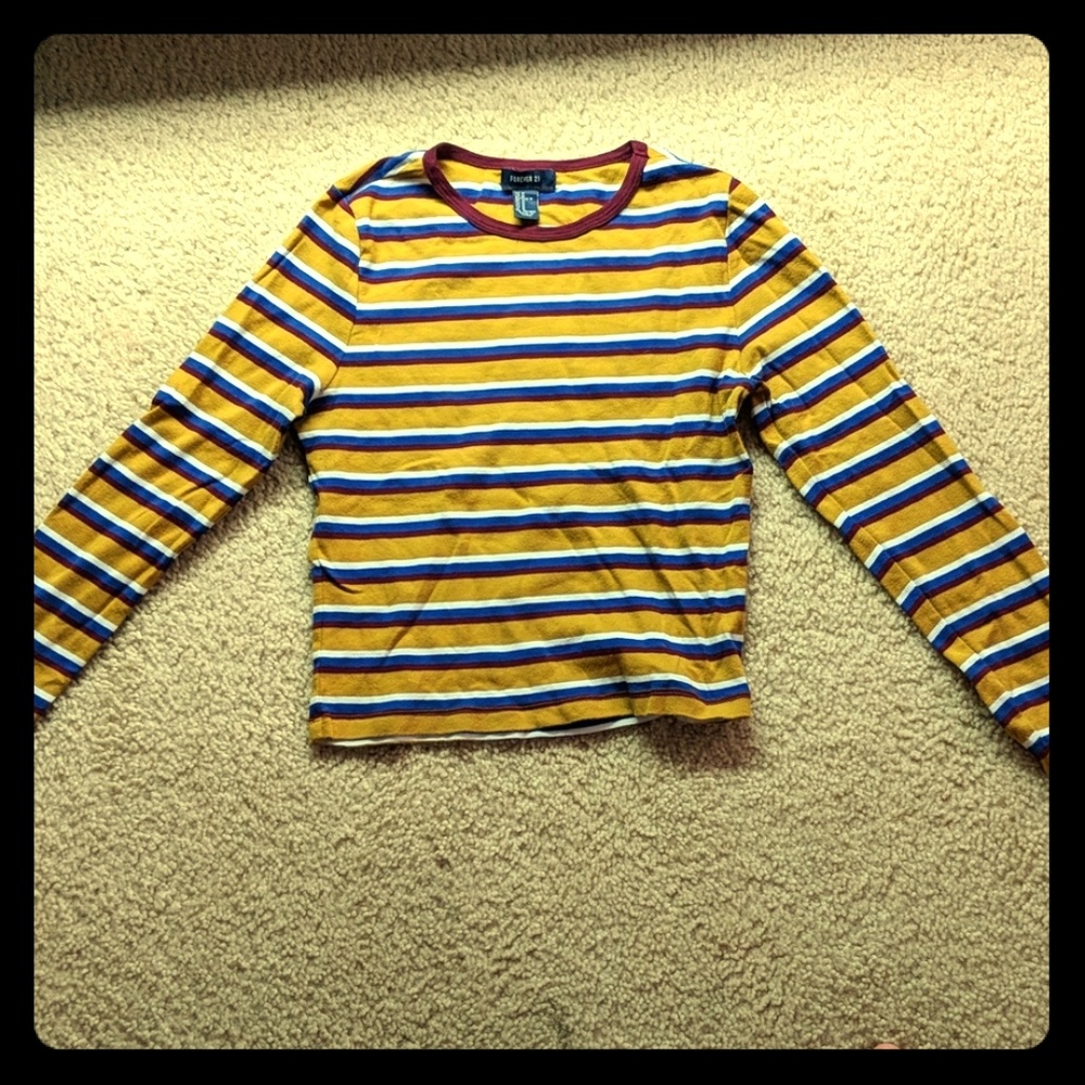 Medium Striped Crop Top